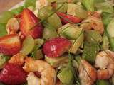 Salade de homard et de crevettes Viviane, vinaigrette au sirop d'érable et vinaigre balsamique