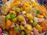 Salade des tropiques au thon,ananas et maïs