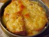 Soupe gratinée aux oignons et aux poireaux