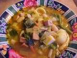 Soupe improvisée à la saucisse