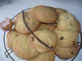 Cookies aux amandes, canneberges, chocolat blanc et gingembre