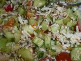 Salade crabe-melon vert-concombre-parfums thaïs