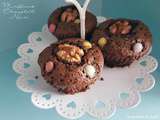 Muffins chocolat et noix façon brownies