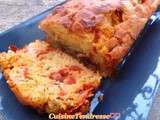 Cake au chorizo, tomates et parmesan