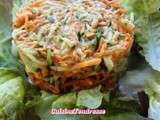 Salade carottes courgettes sauce avocat
