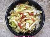 Salade de chou chinois aux lardons caramélisés