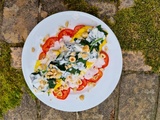 Salade tomate épinards et œufs (céto)