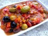 Sauce poivron et olives pour pâtes