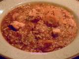 Soupe de poulet, riz complet et quinoa