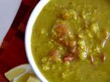 Soupe à l’indienne, curry et lentilles corail