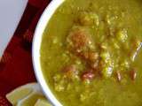 Soupe à l’indienne, curry et lentilles rouges