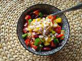 Haricots rouges en salade croquante, spicy et colourful