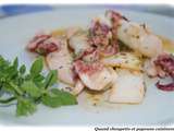 Salade de calamars grilles a l'huile d'olive et aux herbes