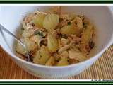 Salade de pommes de terre au poulet, sauce au thon