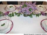 Table mauve-lilas
