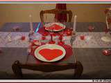 Table saint-valentin grise et rouge 2015