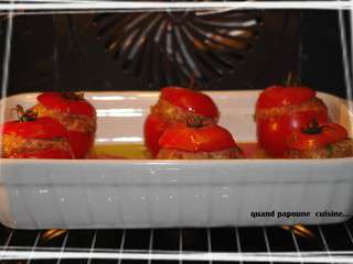 Tomates farcies maison - riz
