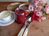 Confiture Litchis- rose- framboise