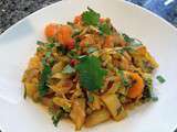« rata » du dimanche : curry de pommes de terre, chou, carotte et petits pois en cuisson douce