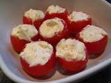 Tomates cerises farcies à la tartinade chèvre-piment d’espelette-miel et quelques idées rapides pour un apéro improvisé