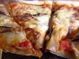 Pizza Aubergines Mozzarella ( Ma préferée !!)