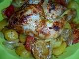 Poulet rôti et ses pommes de terre