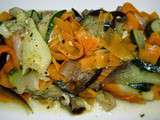 Tagliatelles de Légumes à l'Ail et Fruit de la Passion
