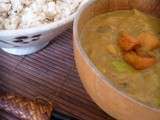 Potage courgettes et curry au miso