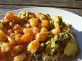 Légumes et crevettes au curry
