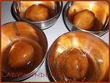 Poires pochées , sirop de speculoos