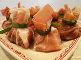 Aumônières de jambon cru aux figues et foie gras