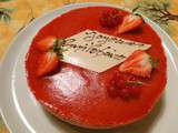 Bavarois aux fraises sur génoise à la pistache - Les recettes de mimi