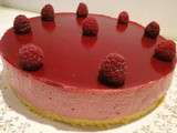 Bavarois aux framboises et fromage blanc