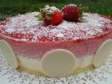 Bavarois chocolat blanc et fraises - Les recettes de mimi