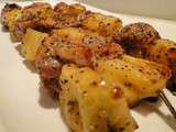 Brochettes de filet mignon à l'ananas - Les recettes de mimi
