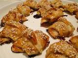 Croissants mousse de foie et confit d'oignon