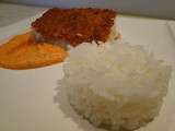 Dos de cabillaud en croûte de chorizo sur son lit de purée de courge au Boursin