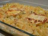 Gratin de macaronis au bleu de Bresse