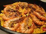 Paella de coquillettes au chorizo et gambas