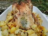 Poulet rôti farci au persil