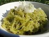 Spaghetti de courge au pesto