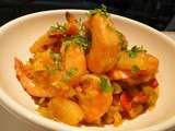 Wok de crevettes pimentées à l'ananas - Les recettes de mimi