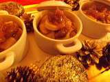 Petites cocottes de boudin blanc aux pommes et chutney de figues  maison 