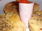 Galettes de polenta aux tomates séchées et au parmesan