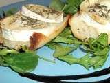 Tartines de chèvre au miel et au thym