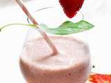 Milk shake fraise basilic