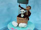 Gateau montgolfiere panda - capucin