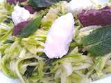 Salade de courgettes, chevre, olives