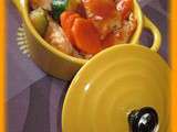 Cocotte dinde et ses légumes sauce tomato