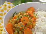 Curry de pois chiches et carottes au lait de coco